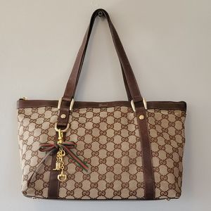 Authentic GUCCI Monogram Canvas GG Tote